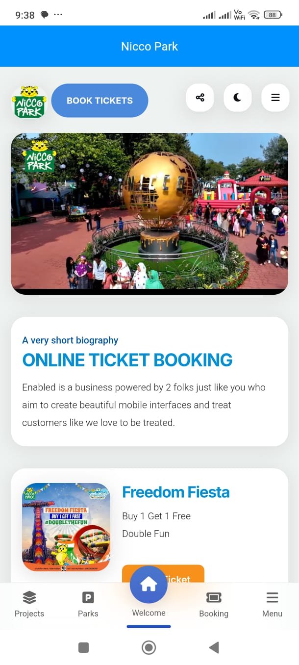 Nicco Park App - Featured